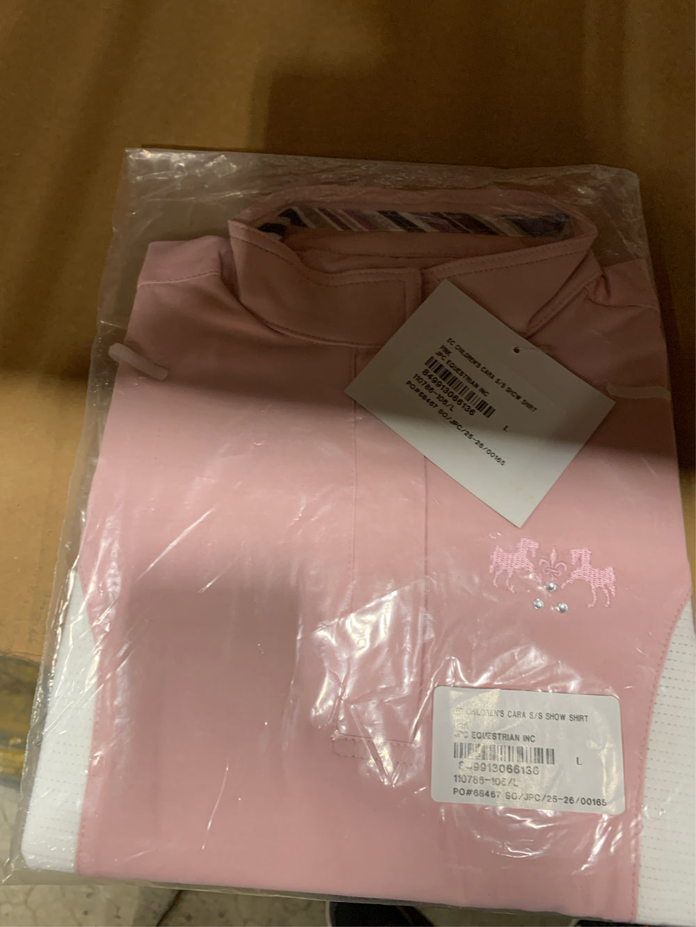 Equine Couture Children S Cara Short Sleeve Show Shirt -K10-1646