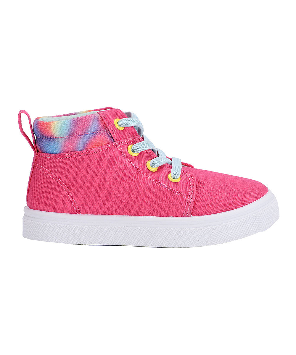 Oomphies Girls' Sneakers - Hot Pink Multicolor Sam Hi-Top Sneaker - Girls Size 10C - B12 - 612