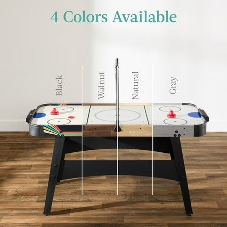 Best Choice Products 54in Air Hockey Game Table w/ LED Lights, Scoreboard, Powerful Motor - Natural - B13 - 1493