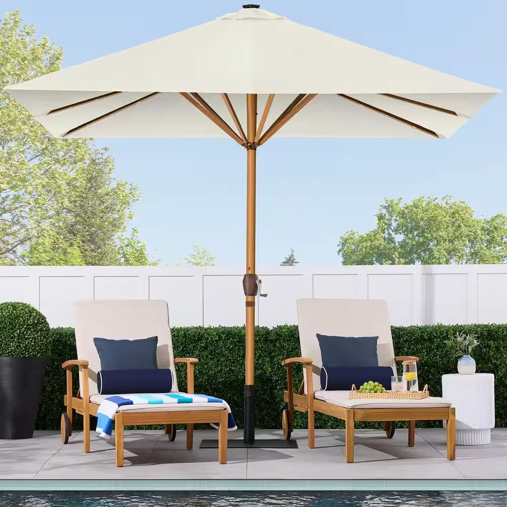 9 ft. Steel Market Patio Umbrella in Ivory -F5-2005