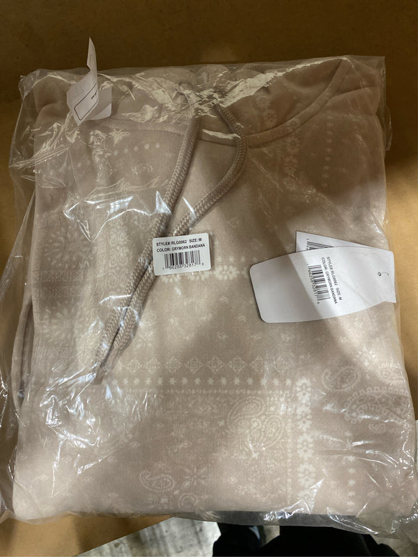 Spalding Men's Hoodie with Contrast Panel/House.Com, Greymorn Bandana, Medium - G8 - 1885