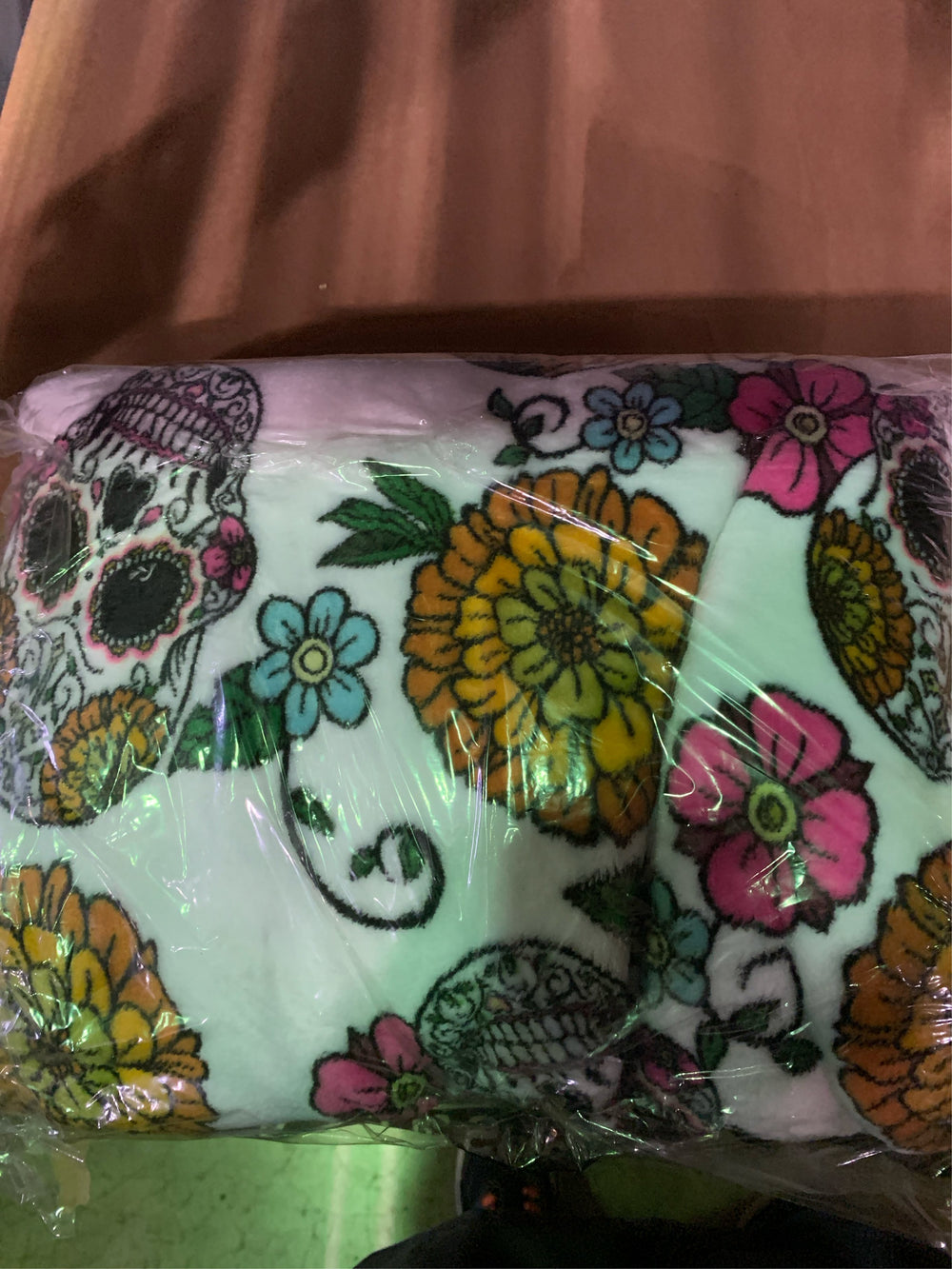 THSS166 50 X 60 in. Novelty Sugar Skulls Printed Flannel Throw - J7-0226