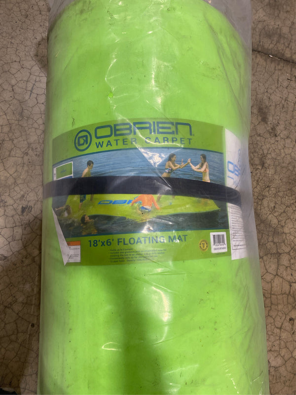 OBrien Water Carpet 18 x 6 ft. Green 3 Layer Floating Foam Lake and Pool Lounger Pad Mat - D5 - 1233
