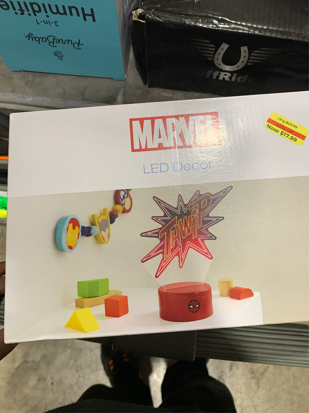 Kids The Big One  Marvel Spider-Man Thwip Neon Table Decor -A11-1277