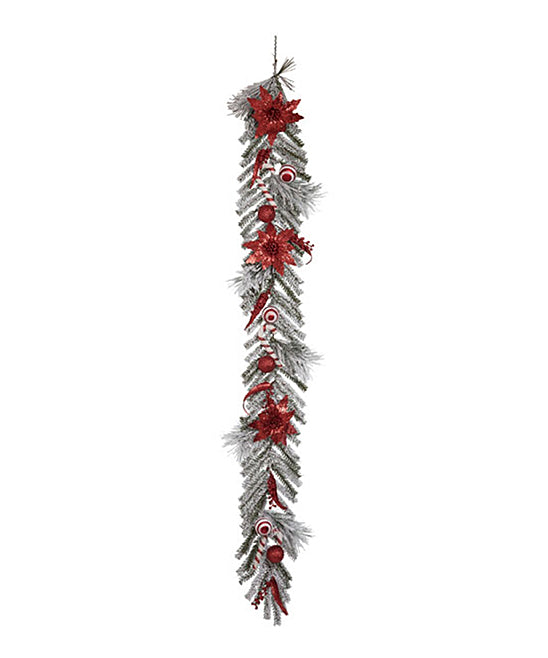 Transpac Garlands - 72' Red & Green Candy Cane Garland -E10-1878