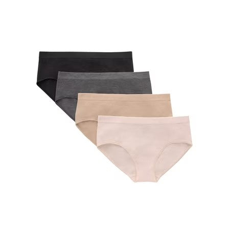 Tween Underwear Hipster, 4-Pack, Seamless Panties, Stretch - C11 - 494