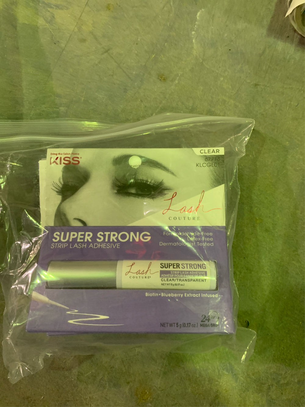 KISS Products Lash Couture Super Strong False Eyelashes Adhesive - Clear - 0.17oz -B5-0479 -B5-0481