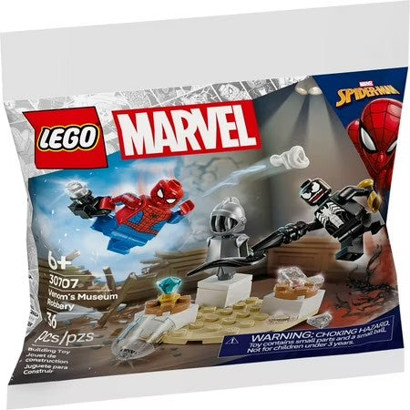 LEGO Marvel Venom's Museum Robbery - Super Hero Building Set for Kids - Includes Spider-Man and Venom Minifigures - 30707 - G7 - 1839