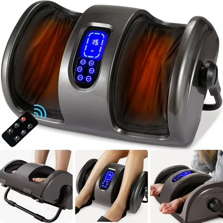 Best Choice Products Foot Massager Machine, Therapeutic Reflexology Massager w/ High-Intensity Rollers - Gray - E5 - 994