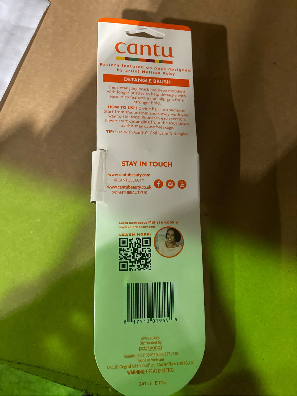 Cantu Basic Detangler Hair Brush - 1ct: All Hair Types, Hair Styling -K9 - 2000