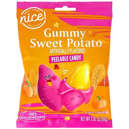 Nice! Gummy Sweet Potato Peelable Candy - 2.82 oz (Qty: 16) - X55