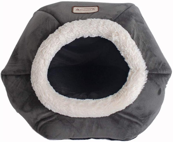 Armarkat Cat Bed Model C80CSH/MB Gray Velvet - L11 - 1668
