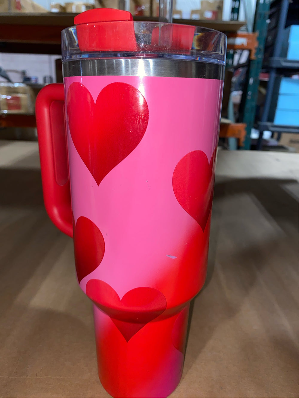 Stanley Valentine's Day 40 Oz Stainless Steel H2.0 Flowstate Quencher Tumbler Rouge Heart Gradient - K1 - 1374