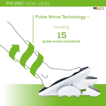 Beurer Vital Legs EMS Booster for Circulation on Feet & Calves, Reduces Swelling & Cramps, FM250 - C2 - 1270 -F6-1692