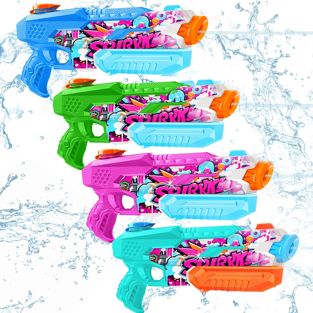 Water Gun for Adults Kids: 600CC 4 Pack Squirt Blasters Super Water Guns for Adults Kids,Water Gun Outdoor Toys High Capacity Summer Soaker for Swimming Pool Beach Fighting, Long Shooting Distance 1375