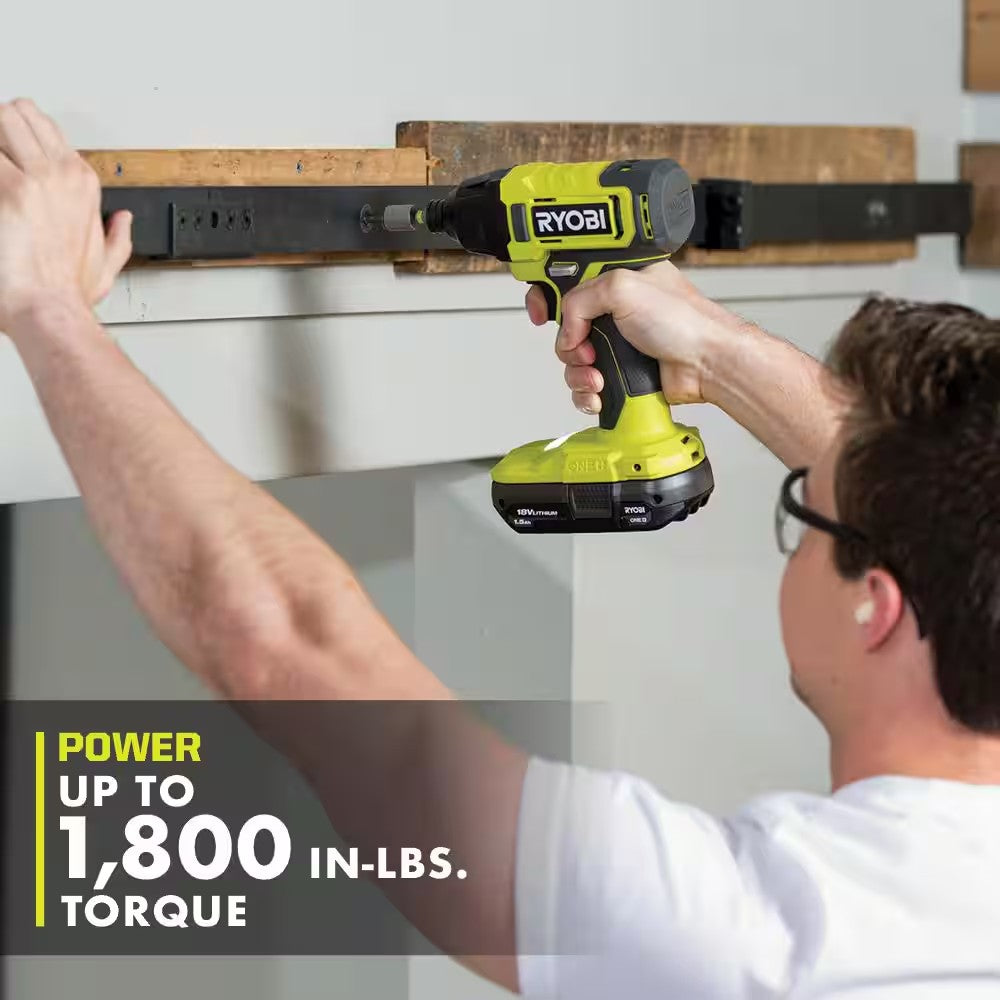RYOBI ONE+ 18V Cordless 1/4 in. Impact Driver (Tool Only) 1681