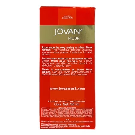 Jovan Musk Eau De Cologne, Perfume for Women, 3.25 oz -F13-0216