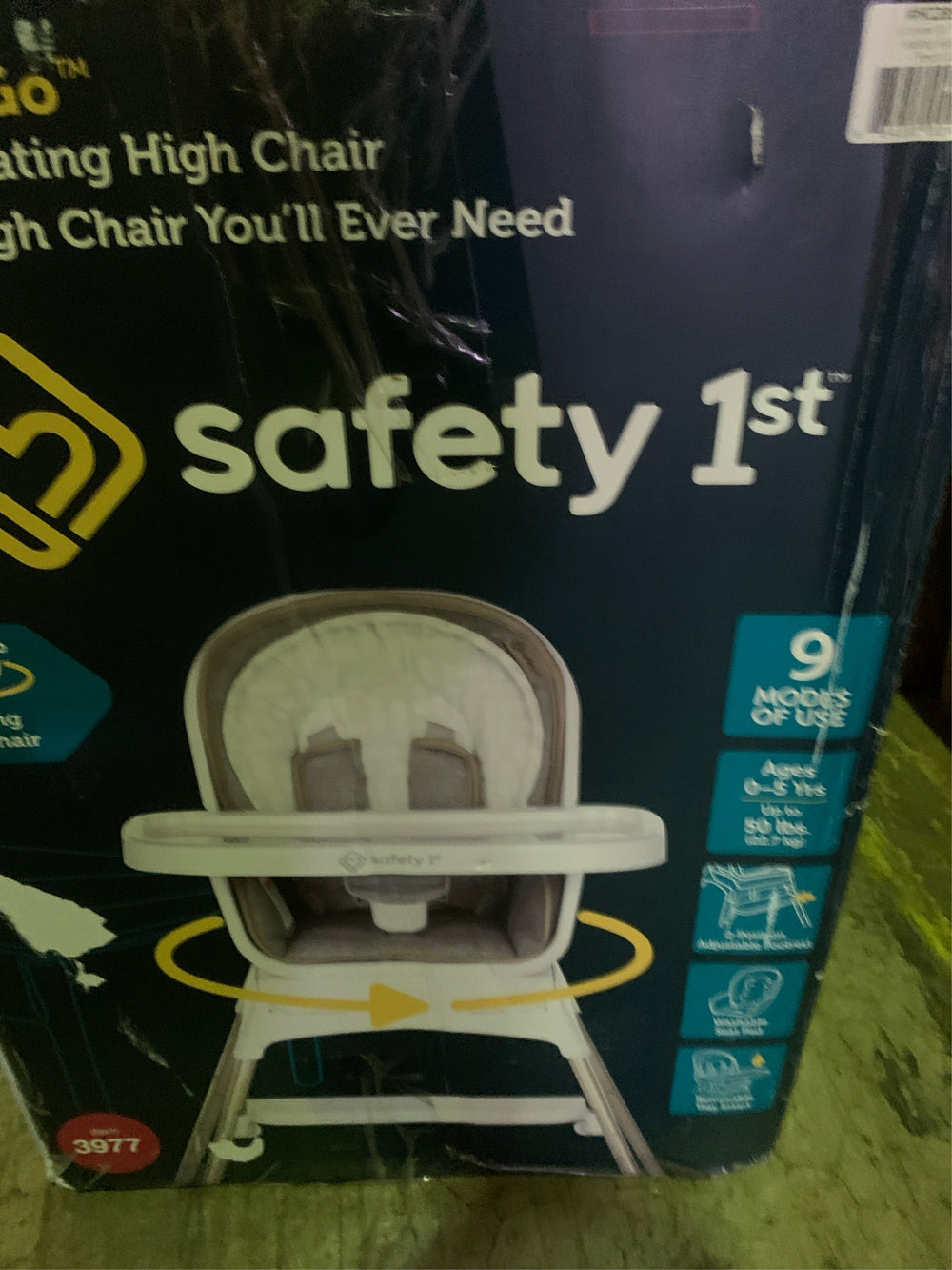 Safety 1st Grow and Go Rotating High Chair - French Gray - G14 - 1769 -L6-0103 -L6-0104 -L6-0105