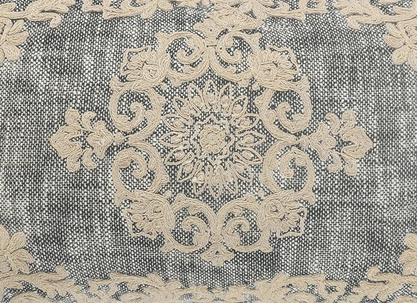 LR Home Dynasty 14-in x 20-in Gray/Ivory Indoor Decorative Pillow -E10-1879