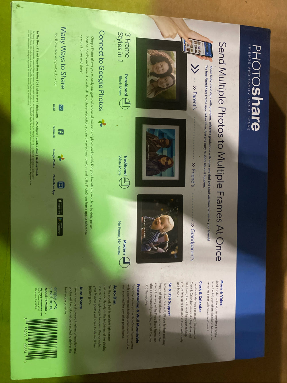8 in. PhotoShare Social Network Frame - L8 - 198