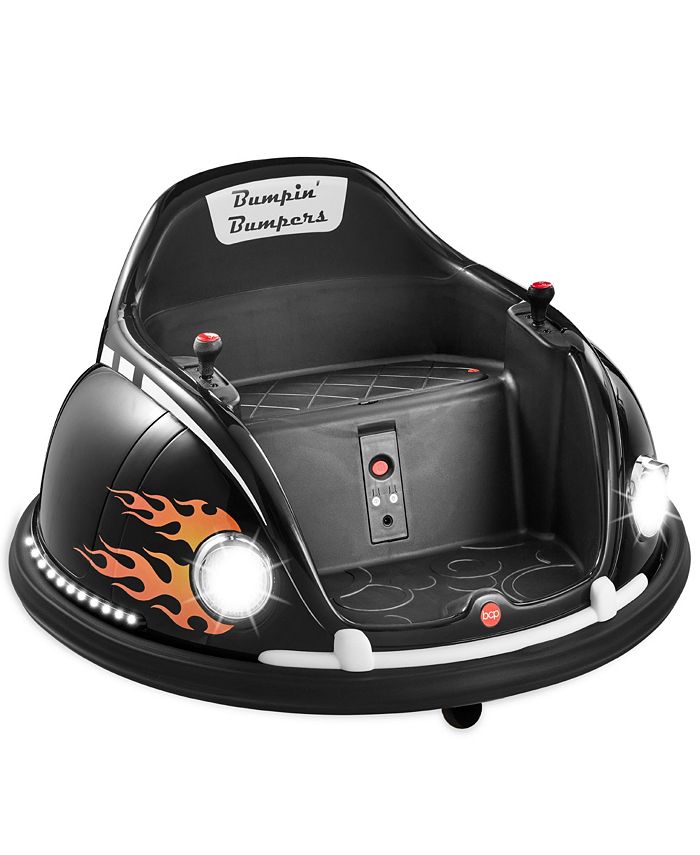 Best Choice Products 6V Kids Ride On Bumper Car Toy w/ Remote Control, Harness, Lights, 360 Degree Spin - Black - H1 - 1955