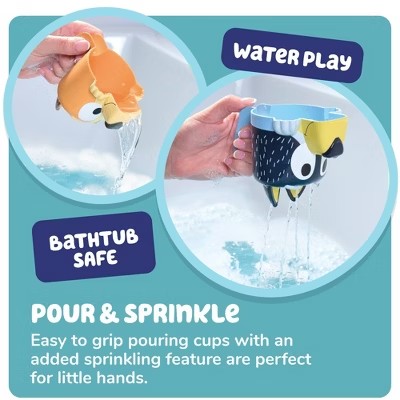 Tomy Bluey Family Pourers - Nesting, Stacking Cups Bath Toy - E5 - 1899