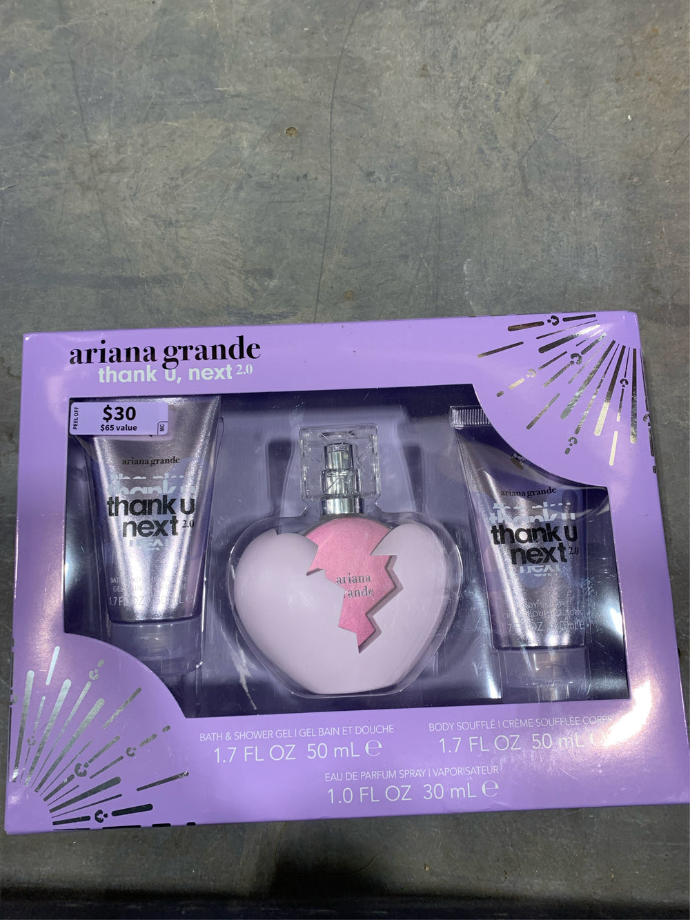 Thank U Next 2.0 by Ariana Grande Eau De Parfum + Shower Gel + Body Souffle Gift Set - 1.0 set -B13-1321