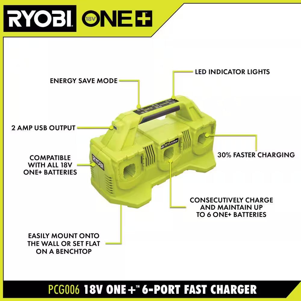 ONE+ 18V 6-Port Fast Charger 1669