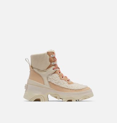 SOREL Brex Boot Cozy Lace Waterproof (Nova Sand/Sea Salt) Women's Shoes size 10.5 -A13-1331