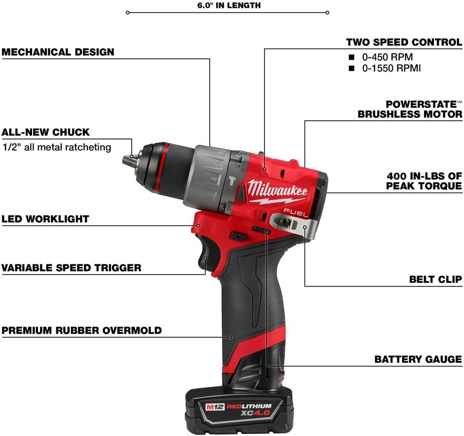Milwaukee Electric - M12 Fuel. 2-Tool Combo KIT B3456