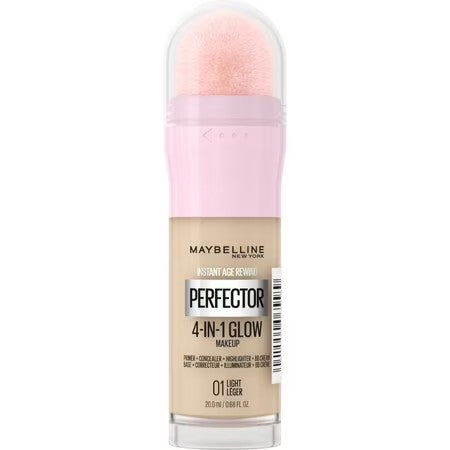 (Pack of 2) Maybelline Instant Age Rewind Instant Perfector Glow Makeup, Light, 0.68 fl oz - F4 - 739