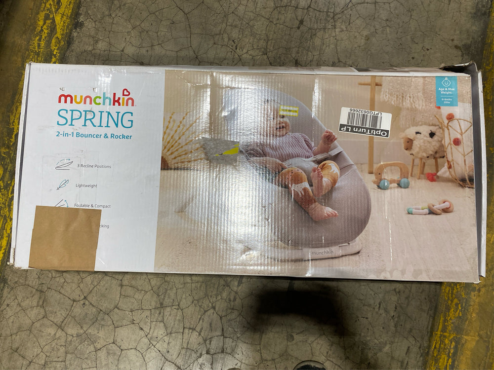 Munchkin  Spring 2-in-1 Infant Bouncer & Rocker, Lightweight with 3 Recline Positions, Unisex - L5 - 1469