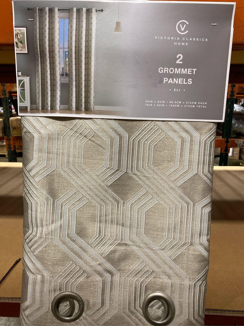 Eli Shrink Yarn Woven Window Curtain Panel Pair 96" Long - 76" X 96" - G9 - 156