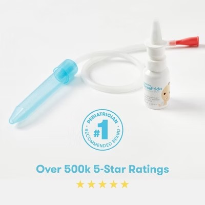 Frida Baby Baby Nasal Aspirator NoseFrida The Snotsucker All-Natural Saline - C4 - 1359