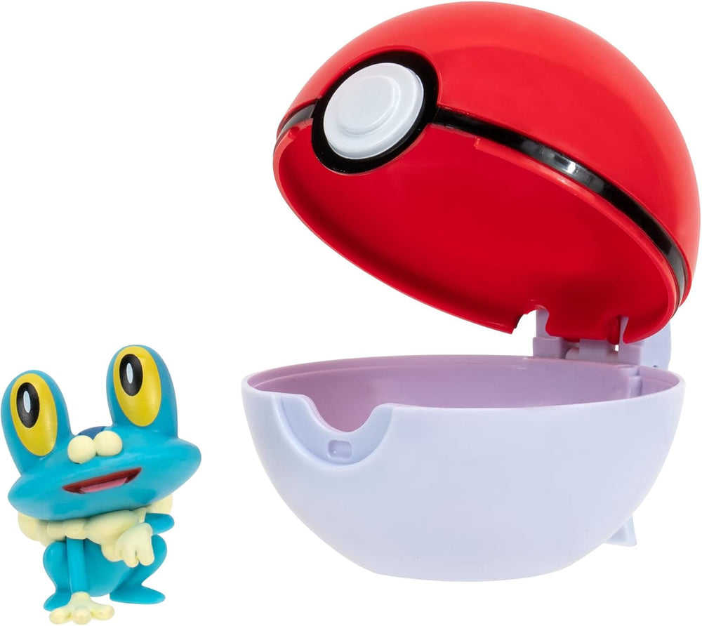 Pok mon PKW3133 - Clip'n'Go Pok  Balls - Froxy & Pok ball, Official Pok ball with 5 cm Figure Red Ball 1292