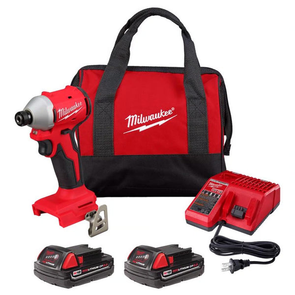 Milwaukee M18 Compact Cordless Brushless 1 Tool Impact Driver Kit L424 - Tested and Working