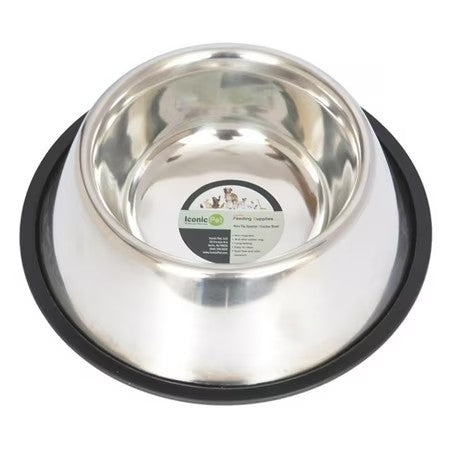 Iconic Pet - Stainless Steel Non-Skid Pet Bowl for Dog or Cat - 64 oz - 8 cup -E11-1812