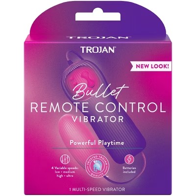 Trojan Bullet Multi-Speed Vibrator with Remote Control -L6-1540