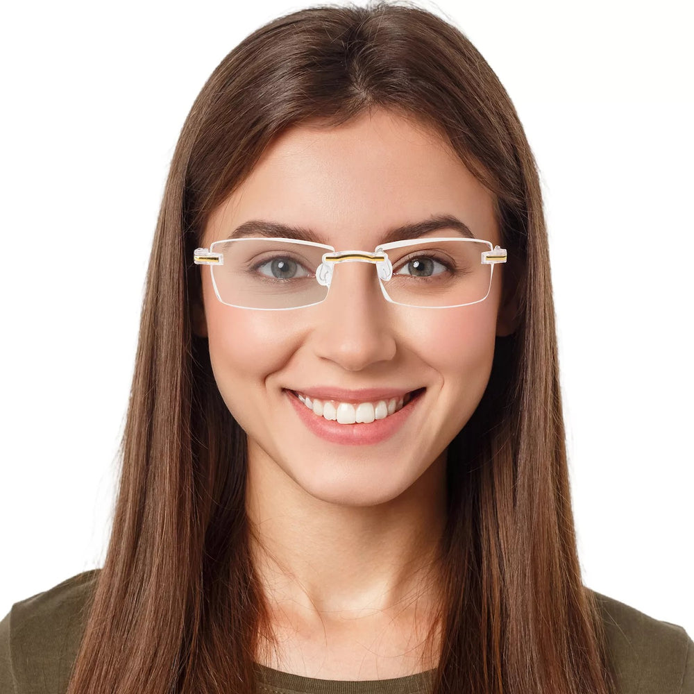 Women's Clearvue Tortoise Frameless Reading Glasses -L3-1520