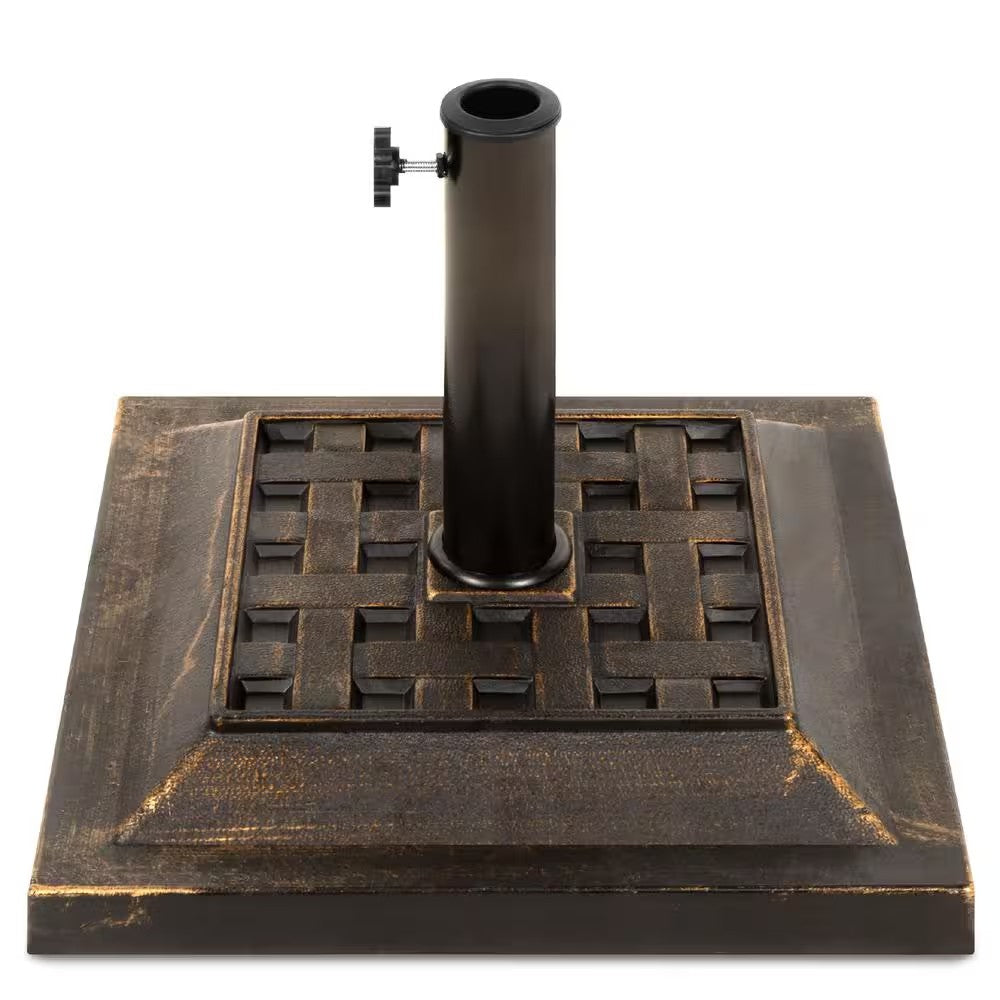 25.6 lbs. Steel Patio Umbrella Base in Bronze -C10-0466