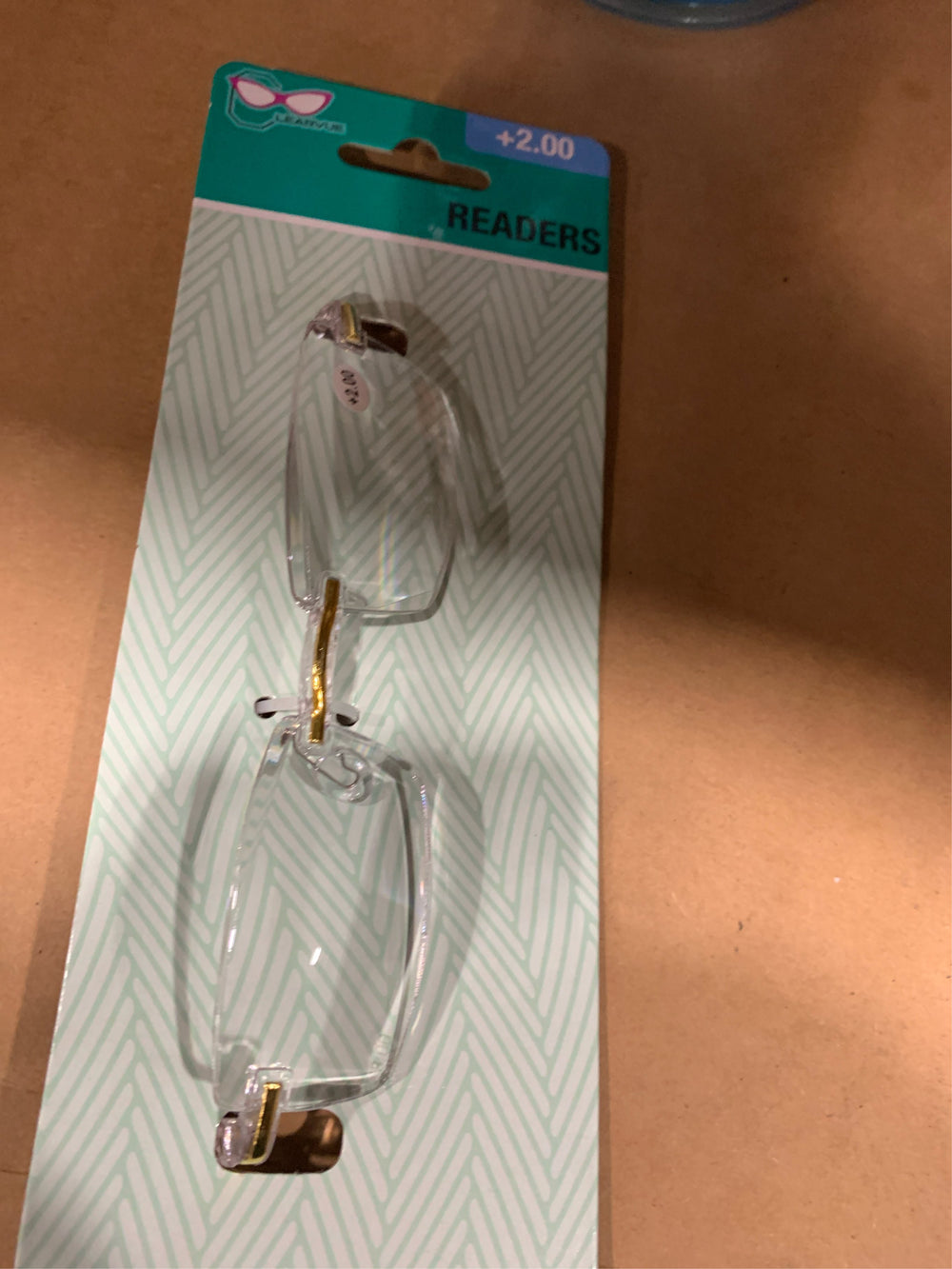 Women's Clearvue Tortoise Frameless Reading Glasses -L3-1520