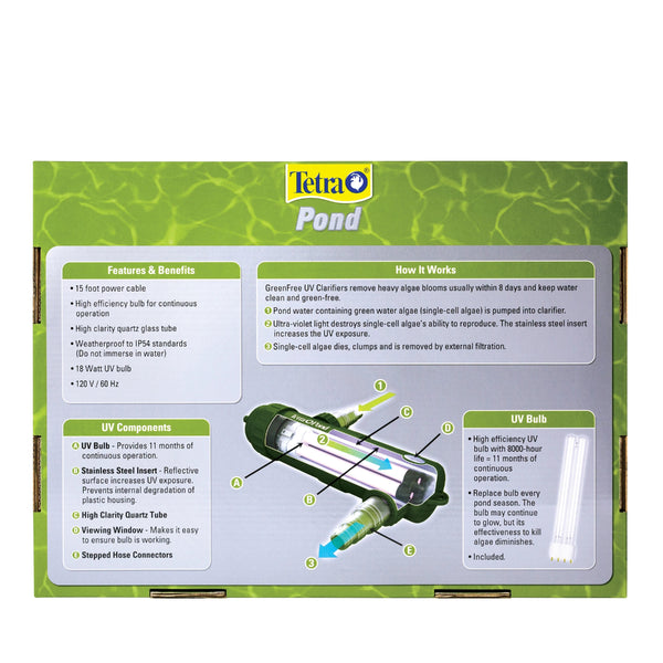 Tetra GreenFree UV Clarifier, up to 4400-Gallon Water Clarifier -G5-0827