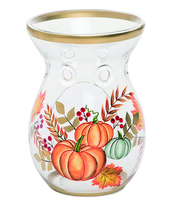 Transpac Home Fragrance Diffusers and Oil - Clear & Orange Glass Harvest Pumpkin Oil-Diffuser - K5 - 1514