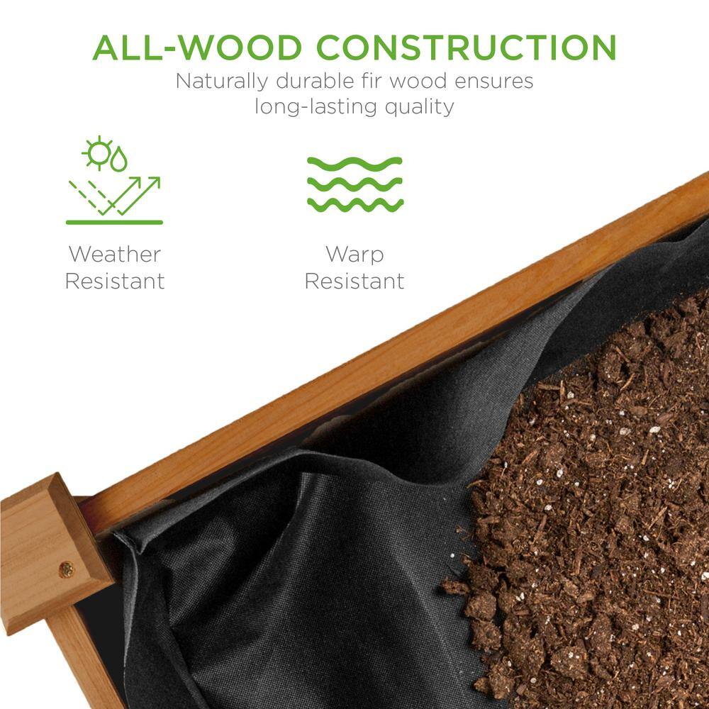 48 in. x 24 in. x 30 in. Wood Raised Garden Bed - Acorn -G1-1604
