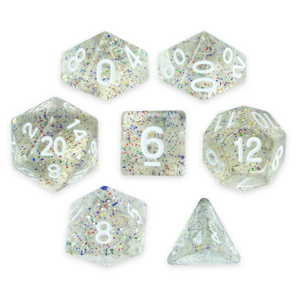 GDIC-1156 Polyhedral Dice & Sparkle Vomit -Set of 7 -F9-0128