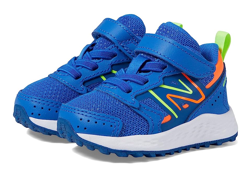 New Balance Kids Fresh Foam 650v1 Bungee Lace with Top Strap (Infant/Toddler) (Cobalt/Pixel Green) Boy's Shoes Size 5.5 wide - F4 - 837