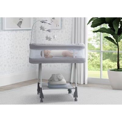 Simmons Kids' Shooting Star Rocking Bassinet with Airflow Mesh - Platinum - B12 - 1517