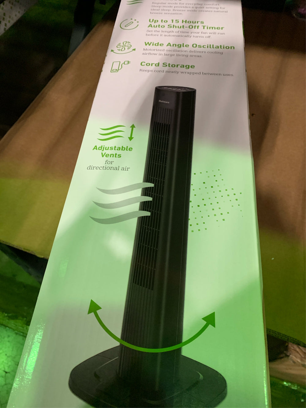 36" Smart Tower Oscillating Fan Black - K12- 260 -k12-0261