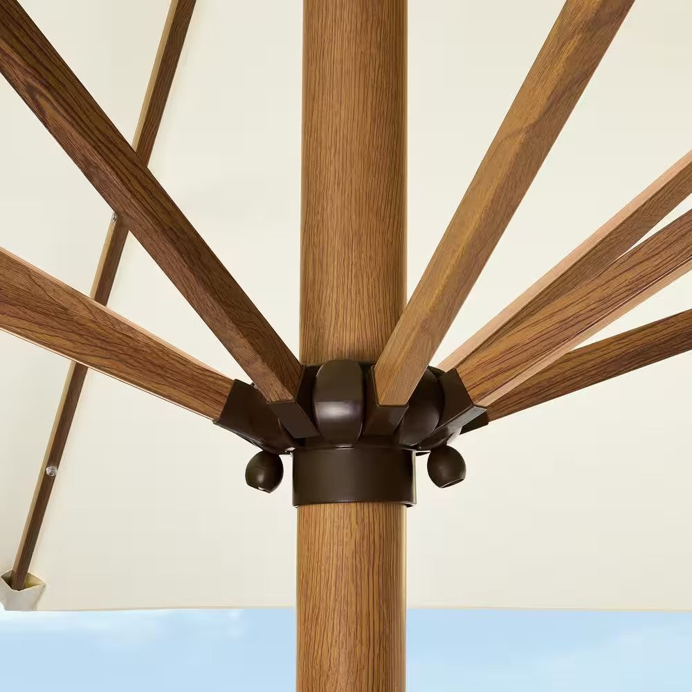9 ft. Steel Market Patio Umbrella in Ivory -F5-2005