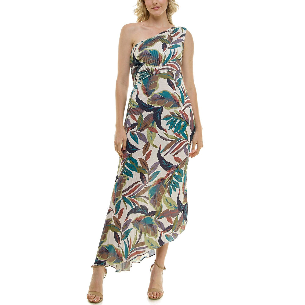 Women's Nicole Miller One Shoulder Pleated Dress Size 4 - J9 - 1638
